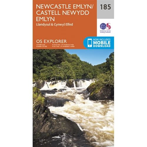 OS Explorer Map 185 - Newcastle Emlyn, Llandysul and Cynwyl Elfed