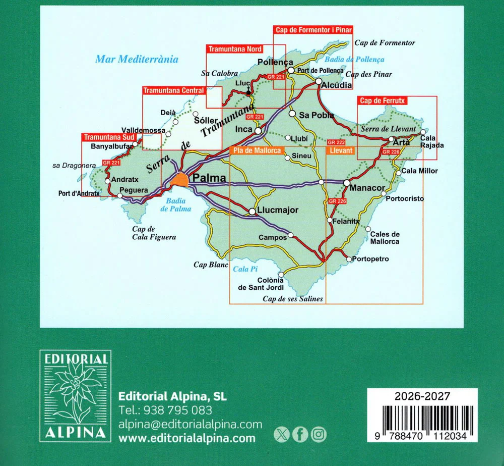 Tramuntana Central Mountain Map in Mallorca - Image 3